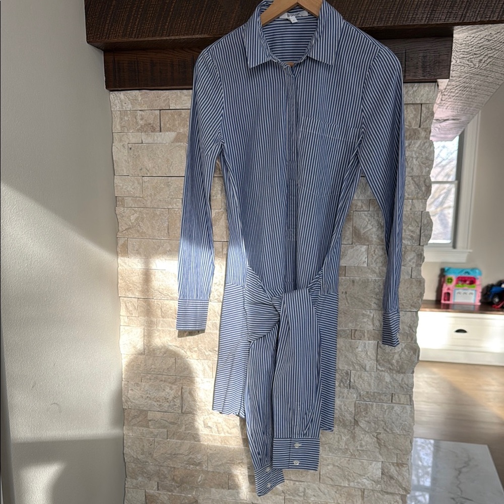 Derek Lam Striped Blue and White Long Sleeve Dress. Size 4